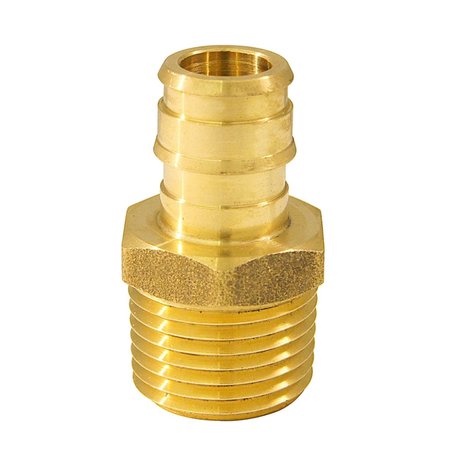 APOLLO PEX-A 1/2 in. Expansion PEX in to X 1/2 in. D MPT Brass Adapter EPXMA1212